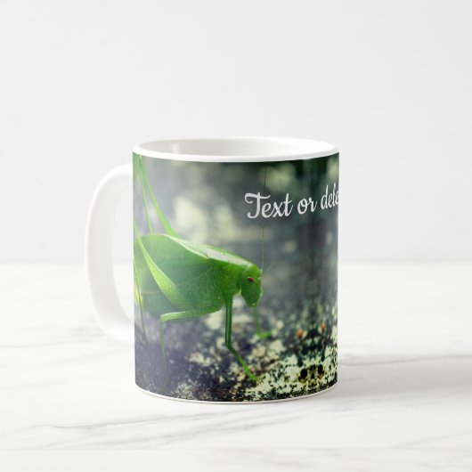 Mug Katydid Grasshopper Personnalisé (Devant gauche)