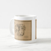 Mug Kauai, 1878, carte vintage d'Hawaï (Devant gauche)