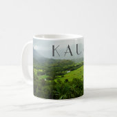 Mug Kauai, Hawaii paysage avec texte (Devant gauche)