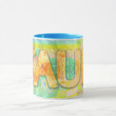 Mug Kaur - 2 floraux - bleu (Centre)