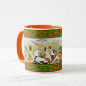 Mug Kaur - art historique sikh #2 - orange (Devant gauche)