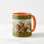 Mug Kaur - art historique sikh #2 - orange (Devant droit)