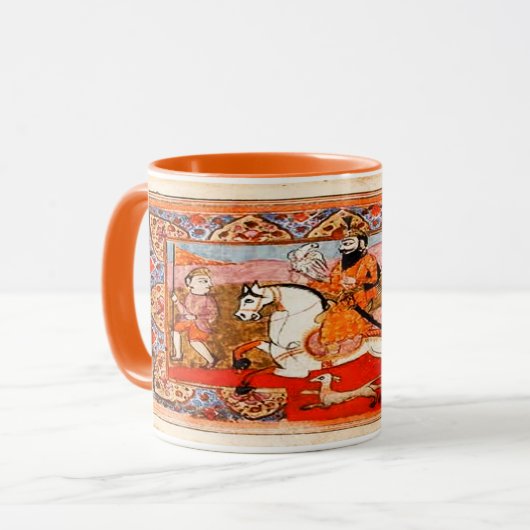 Mug Kaur - art historique sikh #4 - orange (Devant gauche)