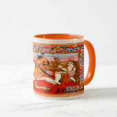 Mug Kaur - art historique sikh #4 - orange (Devant droit)