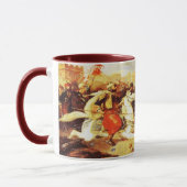 Mug Kaur - art historique sikh #5 - rouge foncé (Gauche)