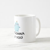 Mug Kawai Narwhal Cute, je vais te couper drôle (Devant droit)
