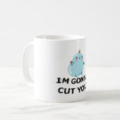 Mug Kawai Narwhal Cute, je vais te couper drôle (Devant gauche)