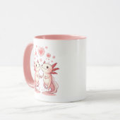 Mug Kawaii Axolotl Love : de belles créatures aquatiqu (Devant gauche)