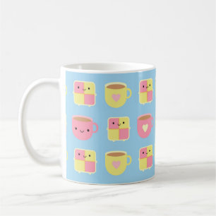 Mug Kawaii Battenberg Cake & Cup of Tea