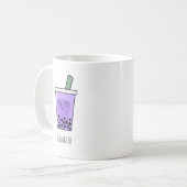 Mug Kawaii Bubble Tea Boba Taro Ube Purple Yam Nom (Devant gauche)