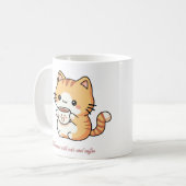 Mug Kawaii Cat & Café Art Japonais (Devant gauche)
