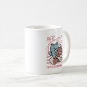 Mug Kawaii Cat with Chocolate Milk – Japanese Pop Art  (Devant droit)