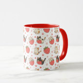 Mug Kawaii Cats & Strawberries (Devant droit)