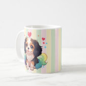 Mug Kawaii Cavalier King Charles Pastel Rainbow Tail (Devant gauche)