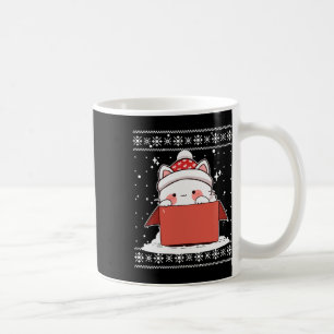 Mug Kawaii Chat Dans Une Boîte Noël Mignonne Anime Ado