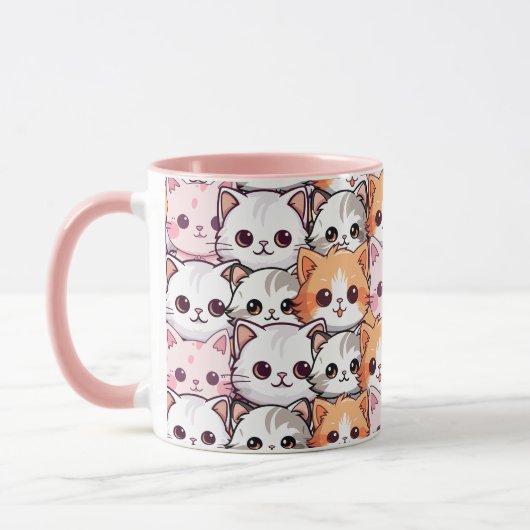 Mug Kawaii Chat félin Kitten visage animal de compagni (Gauche)