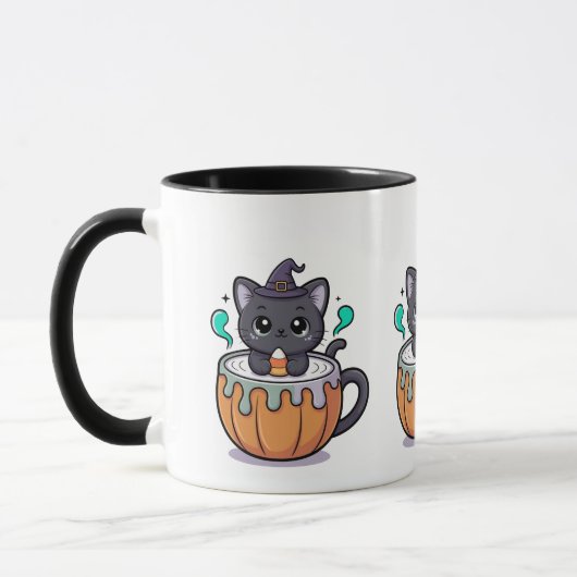 Mug Kawaii Chat Goth Halloween (Gauche)