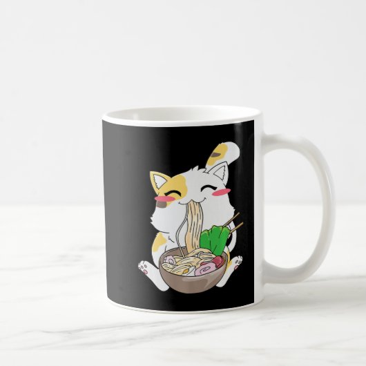 Mug Kawaii Chat Ramen Anime Japonais Alimentation Cade (Droite)