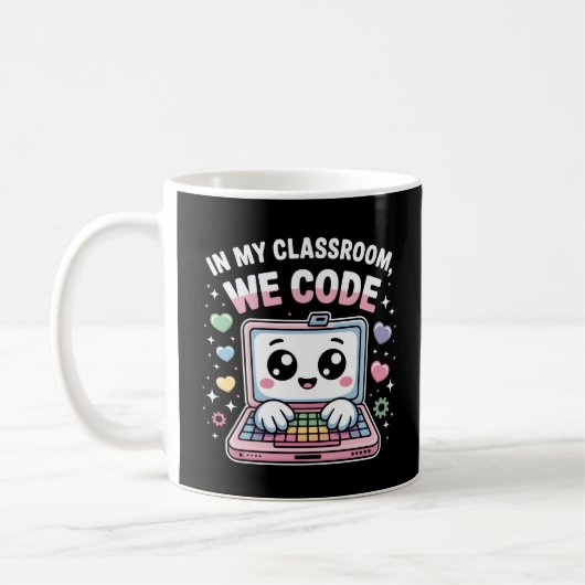 Mug Kawaii Coding Laptop – Cute Computer Science (Gauche)