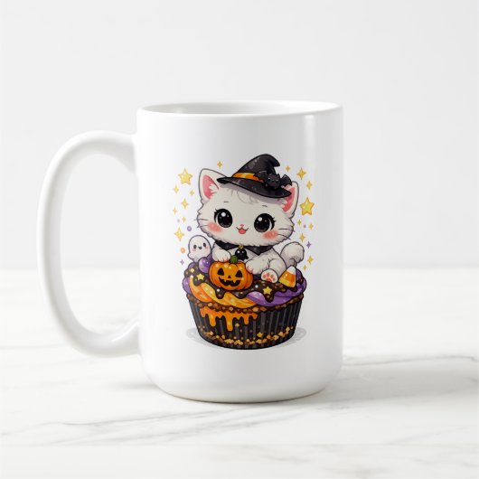 Mug Kawaii Cupcake Sorcière Kitty (Gauche)