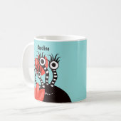 Mug Kawaii Cute Monster Nom des enfants (Devant gauche)