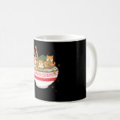 Mug Kawaii dogs eating Ramen (Devant droit)