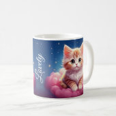 Mug Kawaii Dreamy Chat (Devant droit)