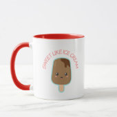 Mug Kawaii et bonbon aiment la crème glacée (Gauche)