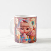Mug Kawaii fille mignonne avec des glaces (Devant gauche)