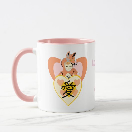 Mug Kawaii Foxy Cosplay Love Heart (Gauche)