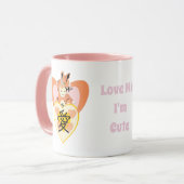 Mug Kawaii Foxy Cosplay Love Heart (Devant gauche)
