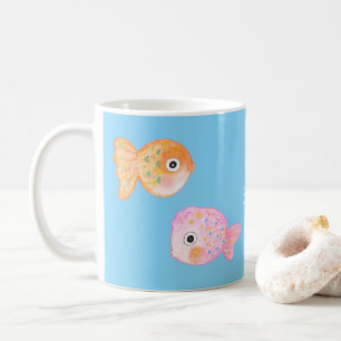 Mug Kawaii Goldfish Cuire drôle Poisson Nom personnali