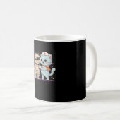 Mug Kawaii Halloween Pals maman et infirmière chat sur (Devant droit)