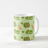 Mug Kawaii Hand-Drawn Matcha Sweets Seamless Pattern (Devant droit)