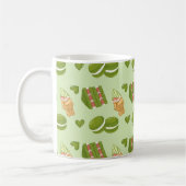 Mug Kawaii Hand-Drawn Matcha Sweets Seamless Pattern (Gauche)