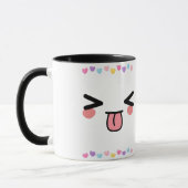 Mug kawaii joli visage sourire muet (Gauche)