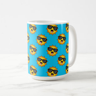Mug Kawaii Joyeux soleil avec lunettes de soleil