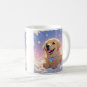 Mug Kawaii Labrador Retriever ciel et étoiles (Devant droit)
