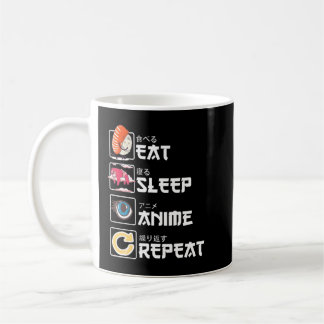 Mug Kawaii Manga Sushi Mat Sleep Anime Répéter mignon 