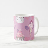 Mug Kawaii Marshmallow & Motif de crème glacée (Devant droit)