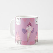 Mug Kawaii Marshmallow & Motif de crème glacée (Devant gauche)