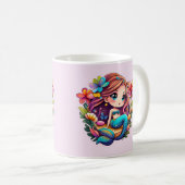 Mug Kawaii Mermaid (Devant droit)