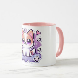 Mug Kawaii mignon chiot adorable chien avec grands yeu