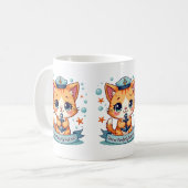 Mug Kawaii Nautical Cat Ancre Pun (Devant gauche)