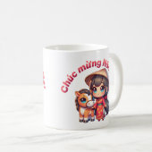 Mug Kawaii Nouvel An Vietnamien Fille & Cheval (Devant droit)