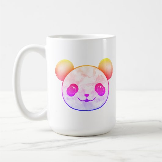 Mug Kawaii Panda Dessin coloré (Gauche)