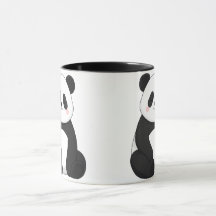 Kawaii Panda noir et blanc