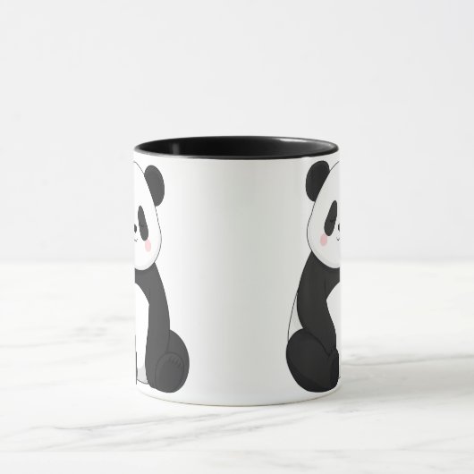 Mug Kawaii Panda noir et blanc (Centre)