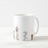 Mug Kawaii Paws élevés (Devant droit)