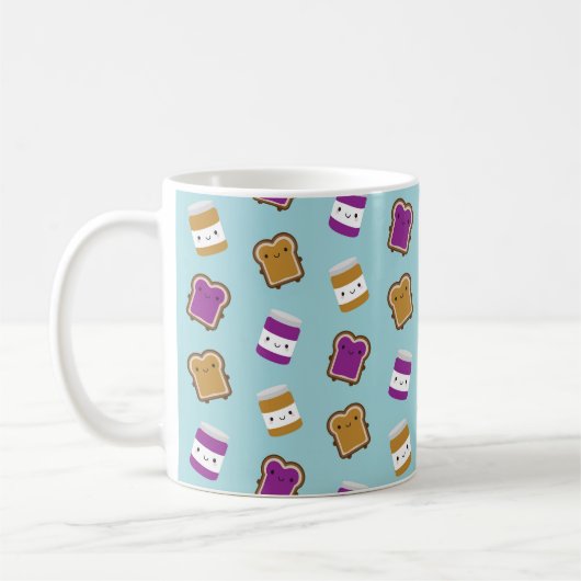 Mug Kawaii Peanut Butter & Jelly Sandwich Couple (Gauche)